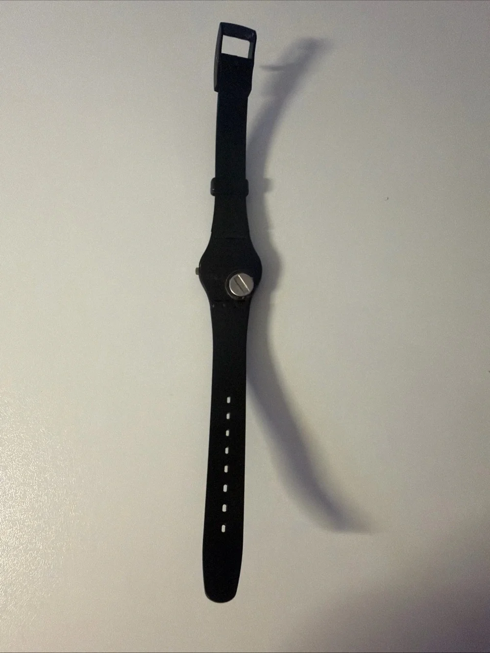 Vintage 1984 Swatch High Tech Mens Black Swiss (Most Likely Needs Battery)